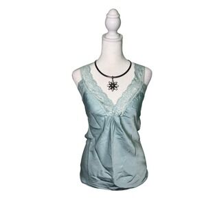 Amici Italy Lace Trim Cami Top Romantic Coquette Y2K Lingerie Style Fairycore